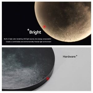 LED Minimalist Wall Luster 3D Moon Lamp (3 Colors) 24CM-100CM Bedroom Lighting Home Decoration Chandelier Living Hall fixture Lights Best Gift Shoppers 