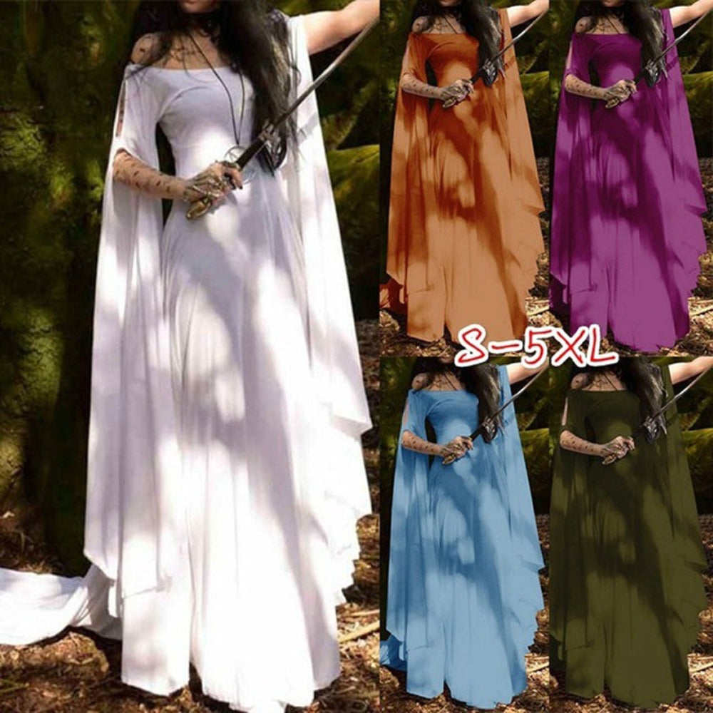 Renaissance Pixie Long Sleeve Dress (5 Colors) S - 5XL