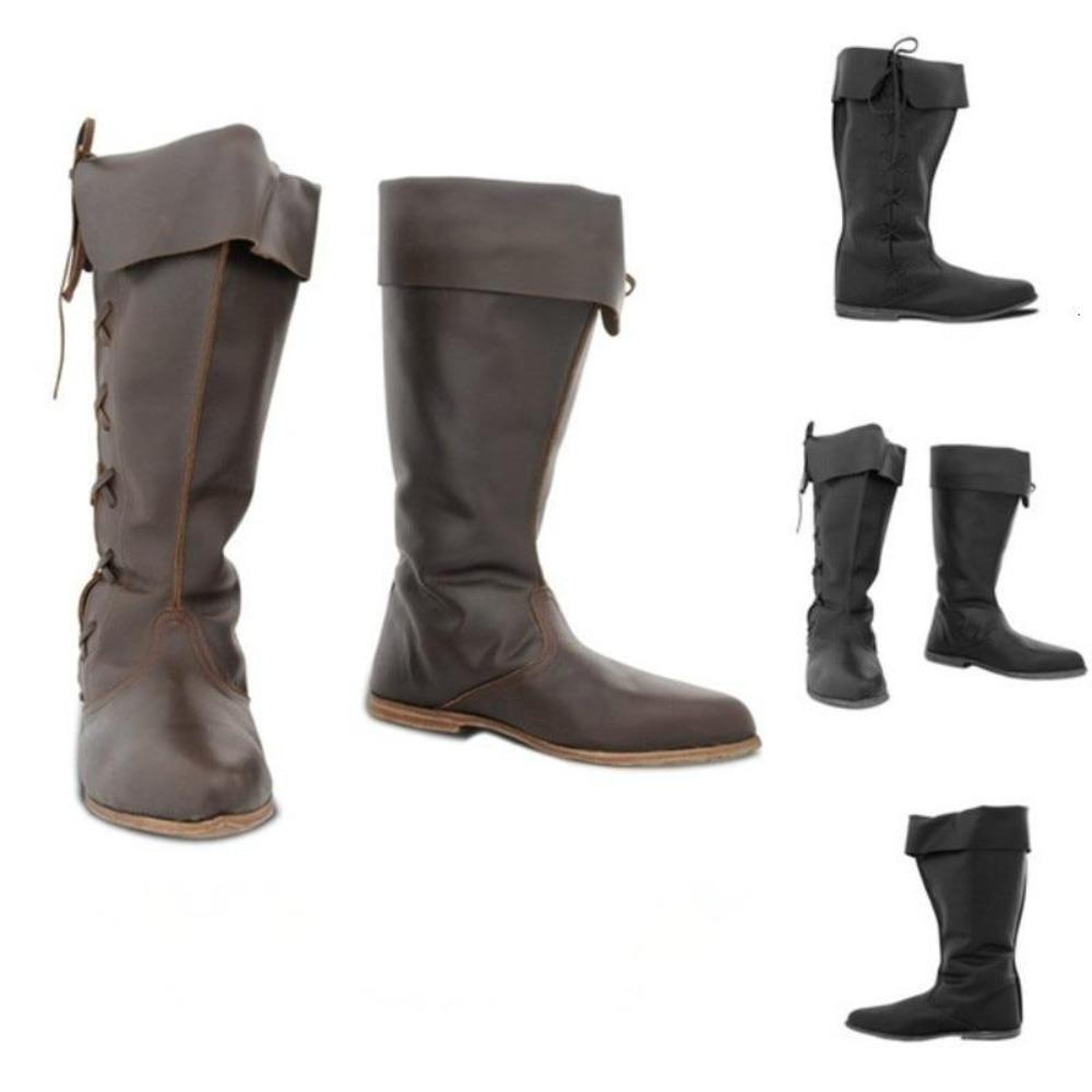 Viking Renaissance Medieval Leather Boots (2 Colors)