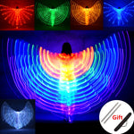 Belly Dance LED Wings Children Performance Fluorescent Butterfly Isis Wings Belly Dancing Bellydance Carnival Led Costumes Shows Best Gift Shoppers Red Green Orange Blue multiple colors
