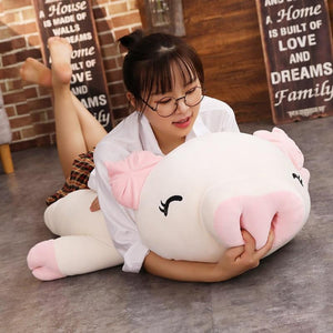 Sleepy Piggy Pig Pillow Plush 3D Stuffed Animal (4 Styles 4 Sizes)