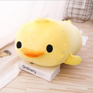 Duck Pillow Plush 3D Stuffed Animal (Yellow or Blue) 40 or 50cm