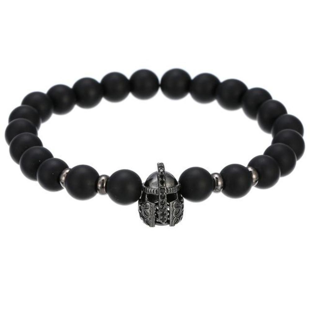 Skull, Knight or Crown King Bling Royal Ice Bead Unisex Bracelet (16 Designs) S-L