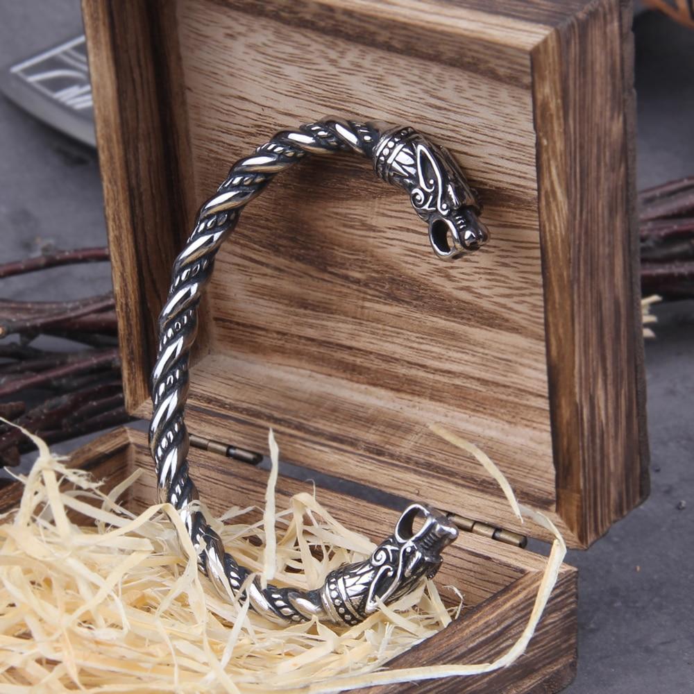 Viking Norse Dragon Wristband Bracelet for Men (4 Colors) 18cm Adjustable