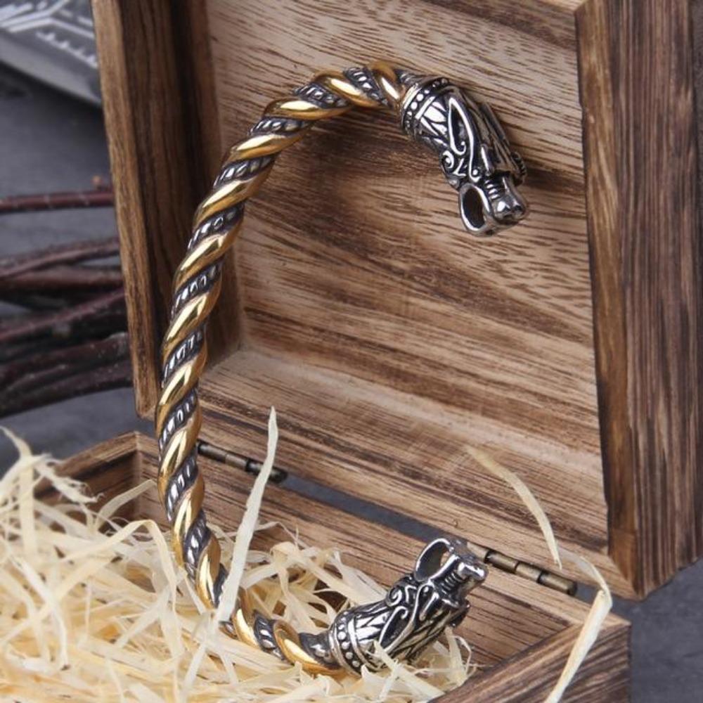Viking Norse Dragon Wristband Bracelet for Men (4 Colors) 18cm Adjustable