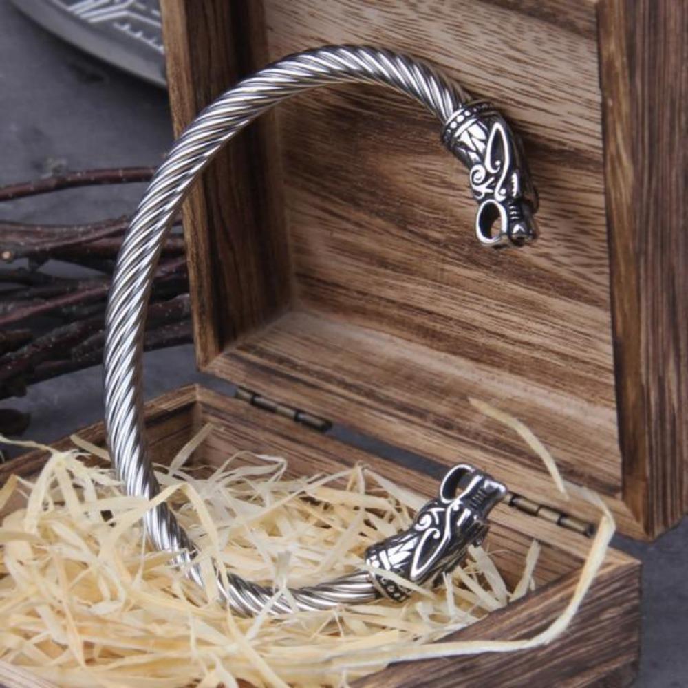 Viking Norse Dragon Wristband Bracelet for Men (4 Colors) 18cm Adjustable