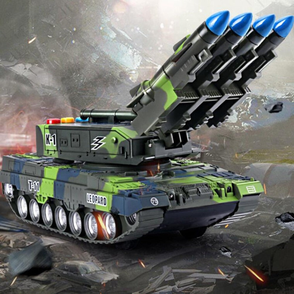 Armored Missile Military Como Tank (2 Colors) w/Battery