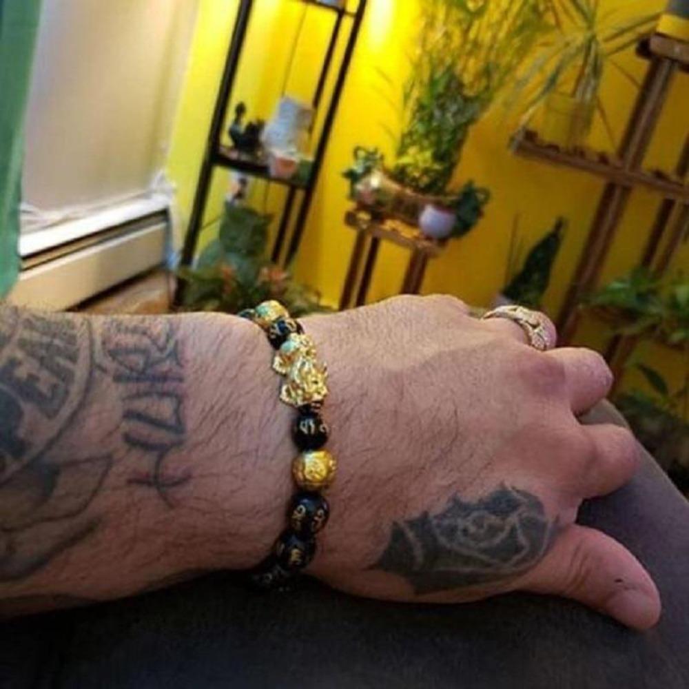 2 Pcs Pixiu Feng Shui Black Obsidian Wealth Bracelet (7 Styles & 3 Sizes)