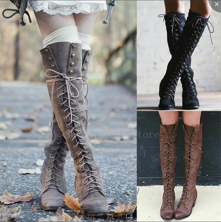 Viking Renaissance Medieval Women Boots (3 Colors)