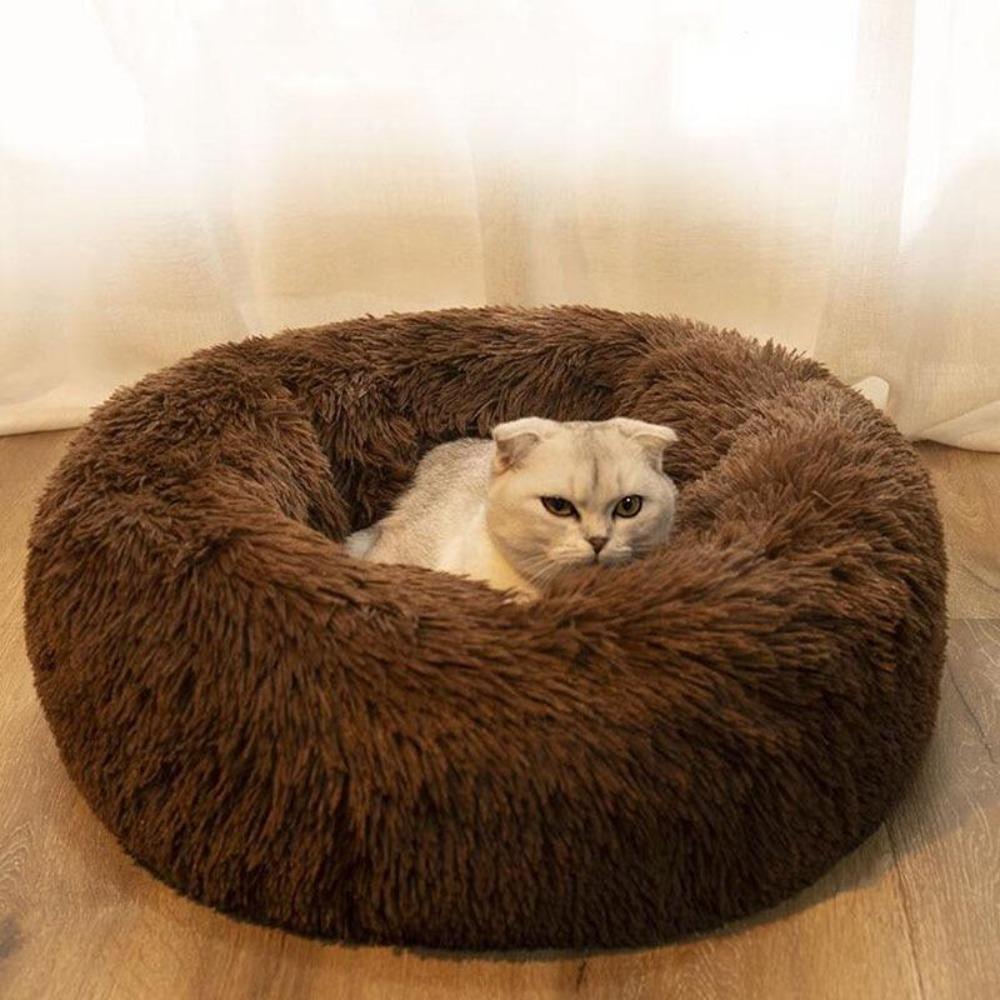 Dog Bed Plush Cat Mat Round Cushion (20 Colors) 8 Sizes