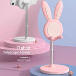 Kawaii Bunny Rabbit Phone or Tablet Adjustable Holder Stand (iOs or Android) 3 Colors