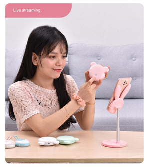 Kawaii Bunny Rabbit Phone or Tablet Adjustable Holder Stand (iOs or Android) 3 Colors