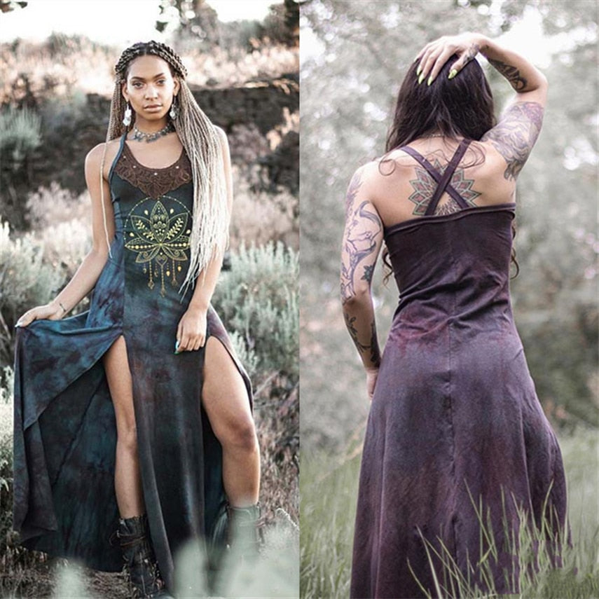Renaissance Viking Tribe Sleeveless Dress (3 Colors) S - 5XL
