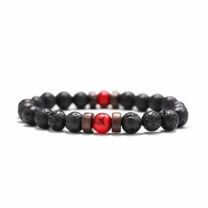Tibetan Lava Stone Wooden Bead Wrist Chain Buddha Bracelet (13 Designs)