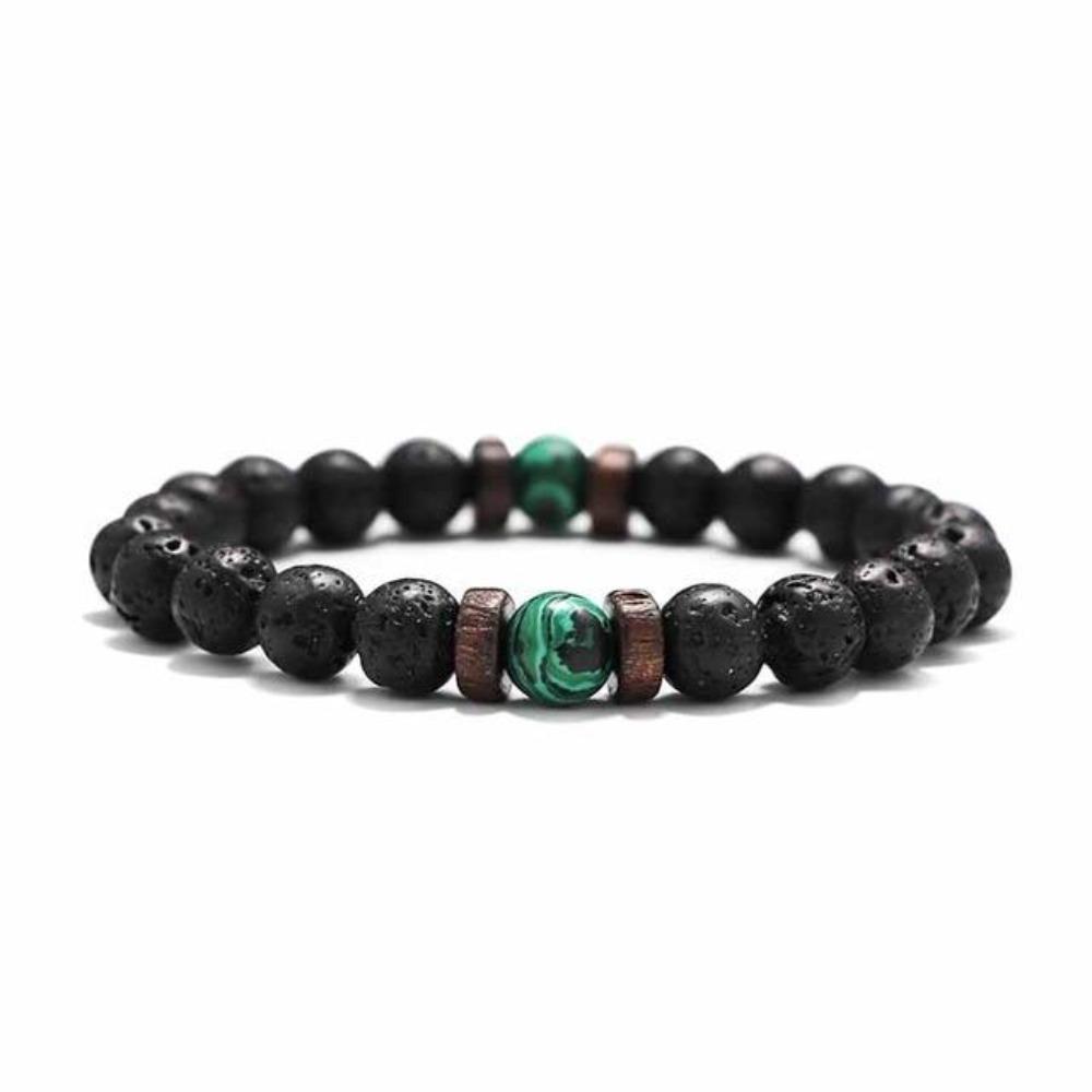 Tibetan Lava Stone Wooden Bead Wrist Chain Buddha Bracelet (13 Designs)