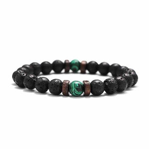 Tibetan Lava Stone Wooden Bead Wrist Chain Buddha Bracelet (13 Designs)