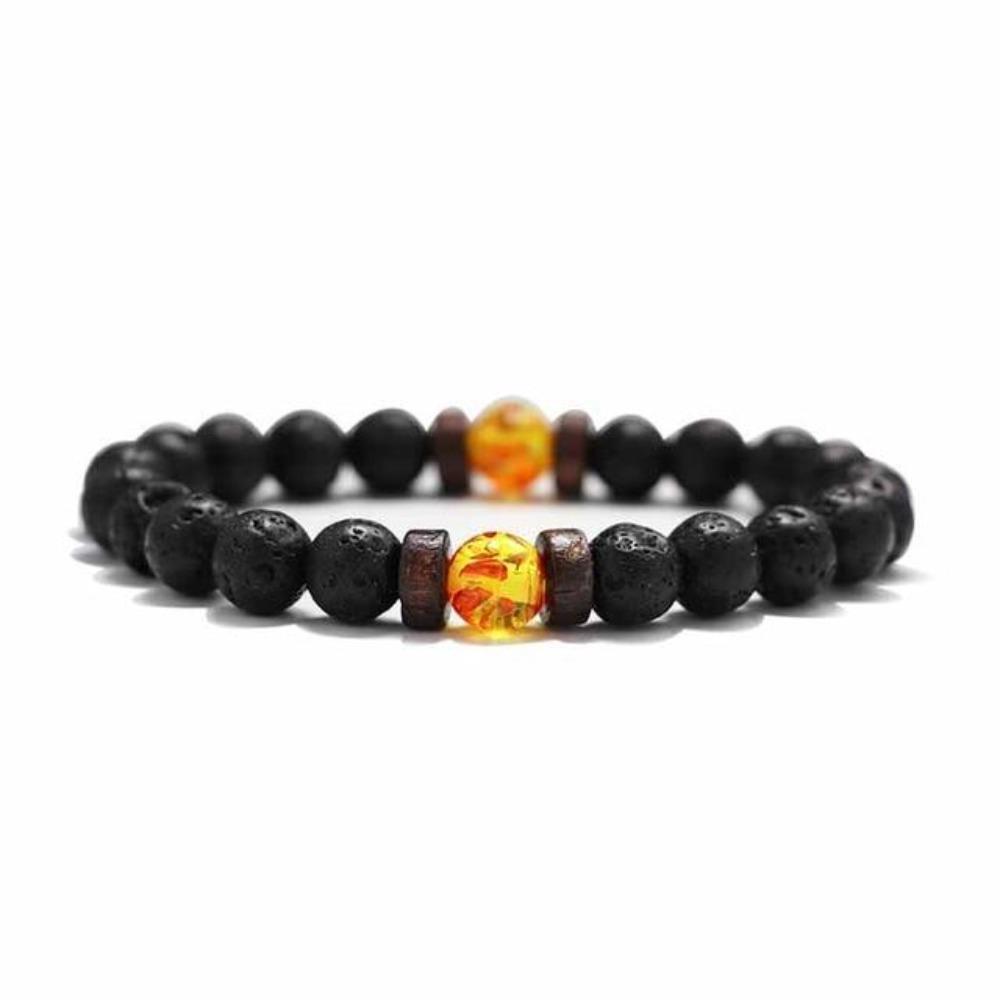 Tibetan Lava Stone Wooden Bead Wrist Chain Buddha Bracelet (13 Designs)