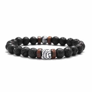 Tibetan Lava Stone Wooden Bead Wrist Chain Buddha Bracelet (13 Designs)