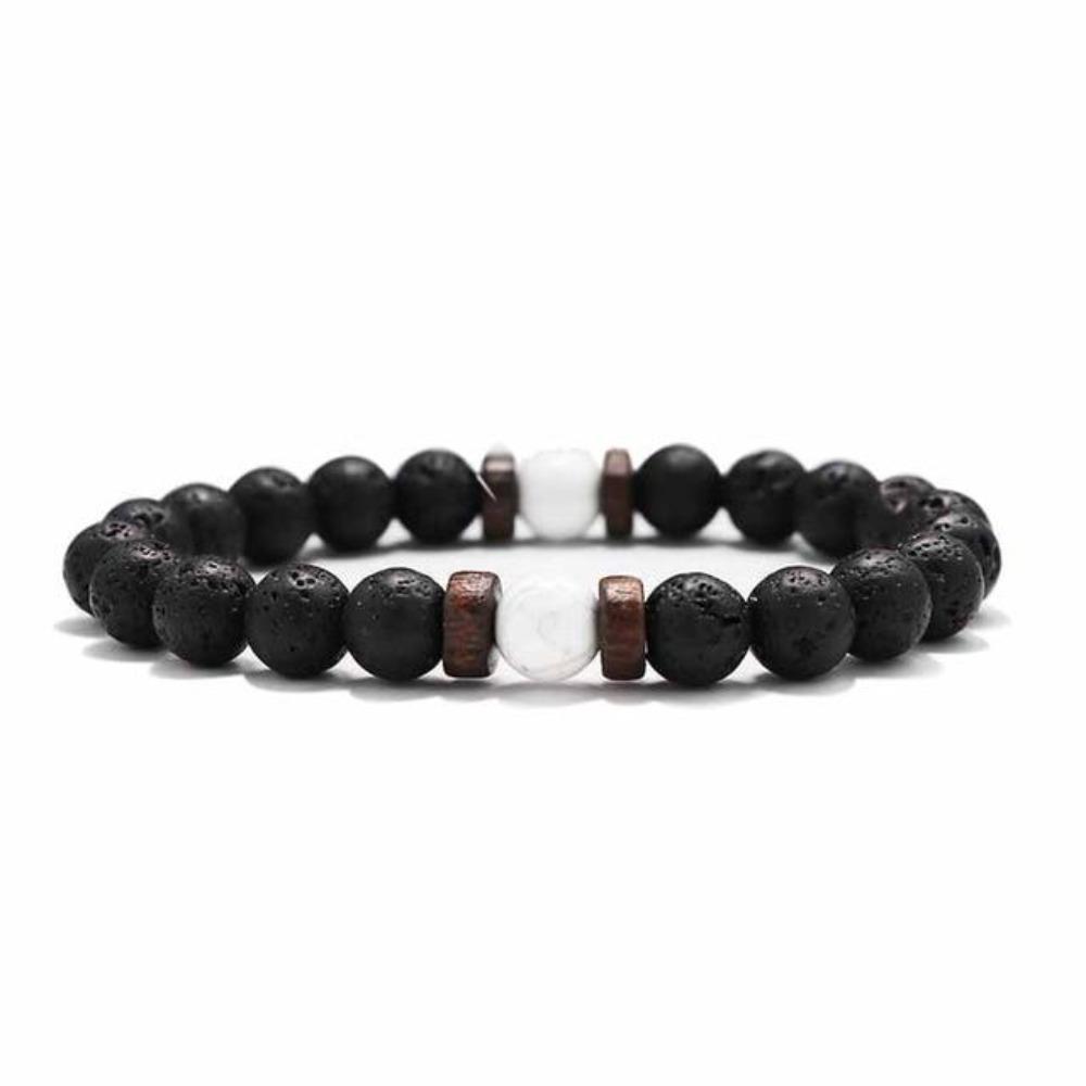 Tibetan Lava Stone Wooden Bead Wrist Chain Buddha Bracelet (13 Designs)