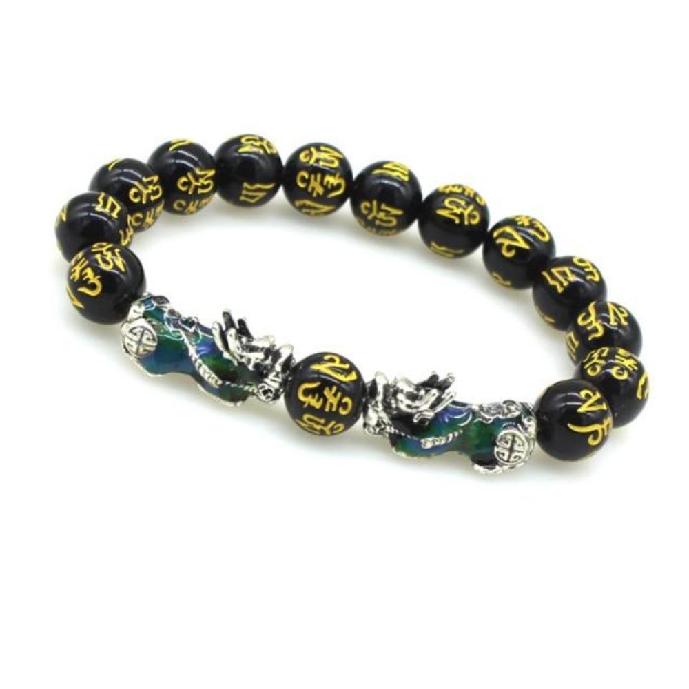 2 Pcs Pixiu Feng Shui Black Obsidian Wealth Bracelet (7 Styles & 3 Sizes)
