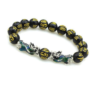 2 Pcs Pixiu Feng Shui Black Obsidian Wealth Bracelet (7 Styles & 3 Sizes)