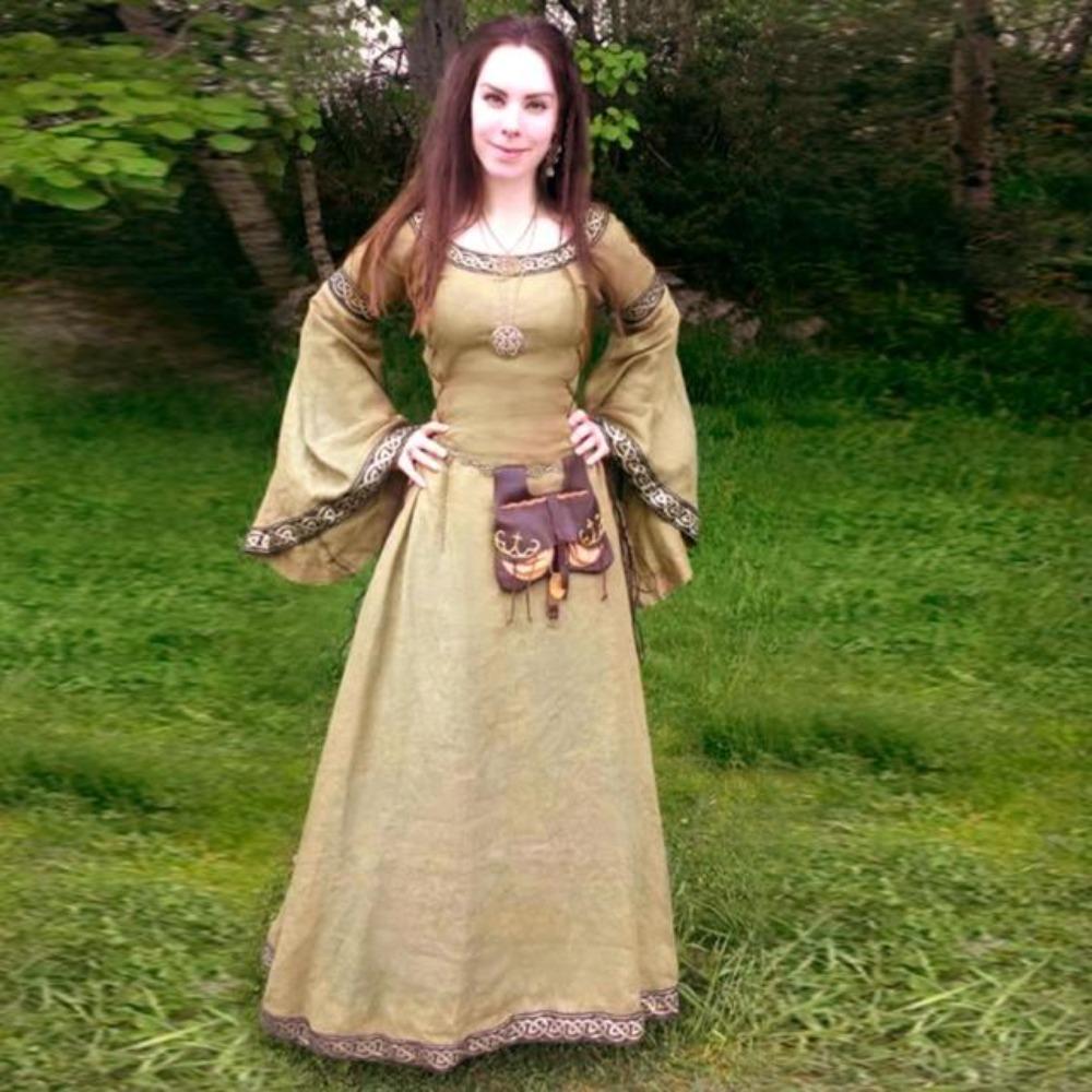 Renaissance Viking Princess Flare Sleeve Dress (5 Colors) S-5XL