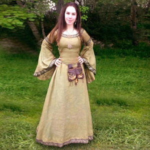 Renaissance Viking Princess Flare Sleeve Dress (5 Colors) S-5XL