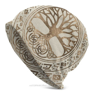 Viking Beanie Hat Tree Of With Triquetra And Futhark Skull Cap (25 Designs)