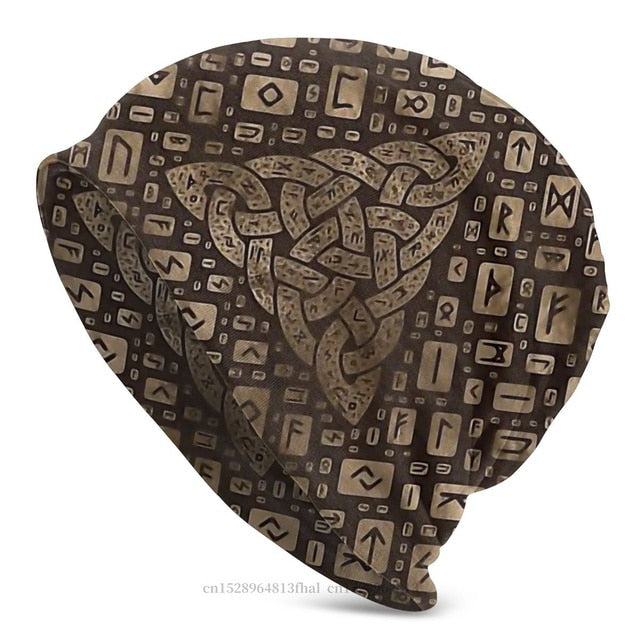 Viking Beanie Hat Tree Of With Triquetra And Futhark Skull Cap (25 Designs)