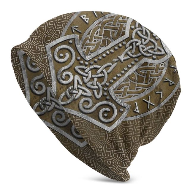 Viking Beanie Hat Tree Of With Triquetra And Futhark Skull Cap (25 Designs)