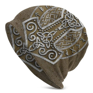 Viking Beanie Hat Tree Of With Triquetra And Futhark Skull Cap (25 Designs)