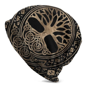 Viking Beanie Hat Tree Of With Triquetra And Futhark Skull Cap (25 Designs)