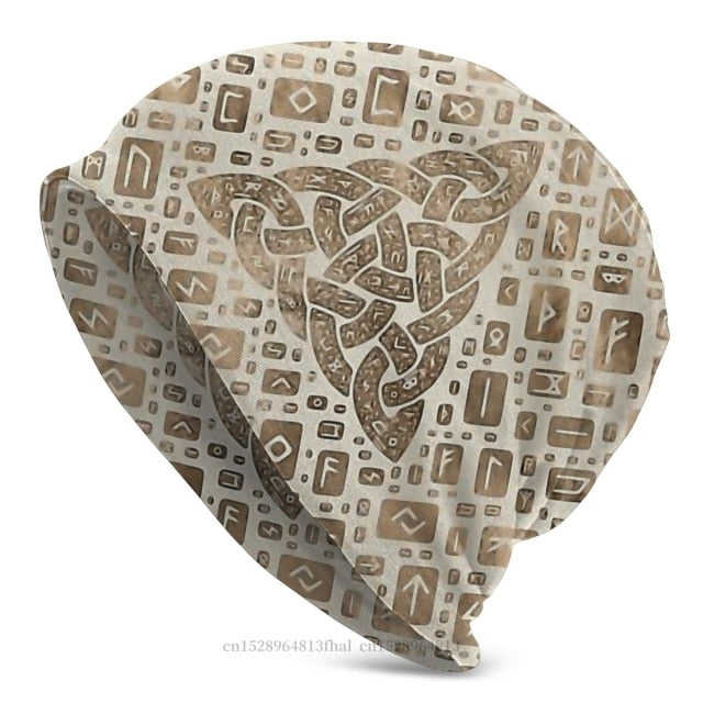 Viking Beanie Hat Tree Of With Triquetra And Futhark Skull Cap (25 Designs)