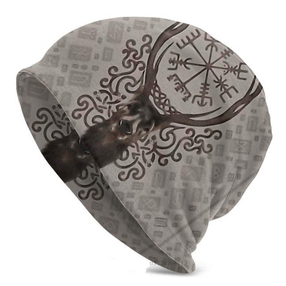 Viking Beanie Hat Tree Of With Triquetra And Futhark Skull Cap (25 Designs)