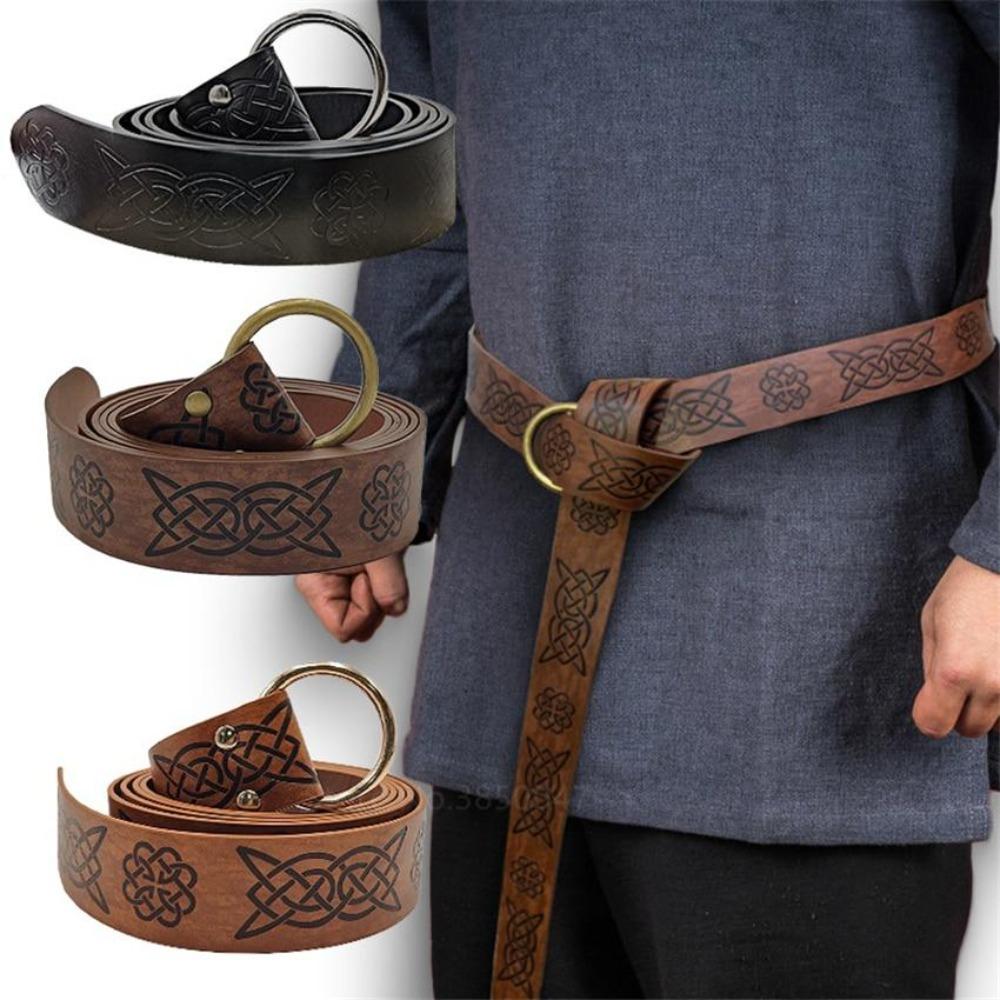 Viking Renaissance Medieval Warriors Belt (3 Colors & 6 Styles)