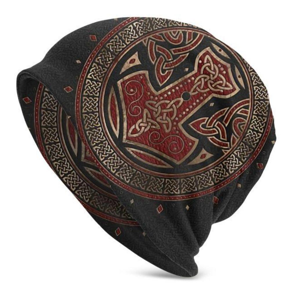 Viking Beanie Hat Tree Of Triquetra Skull Cap (6 Styles)