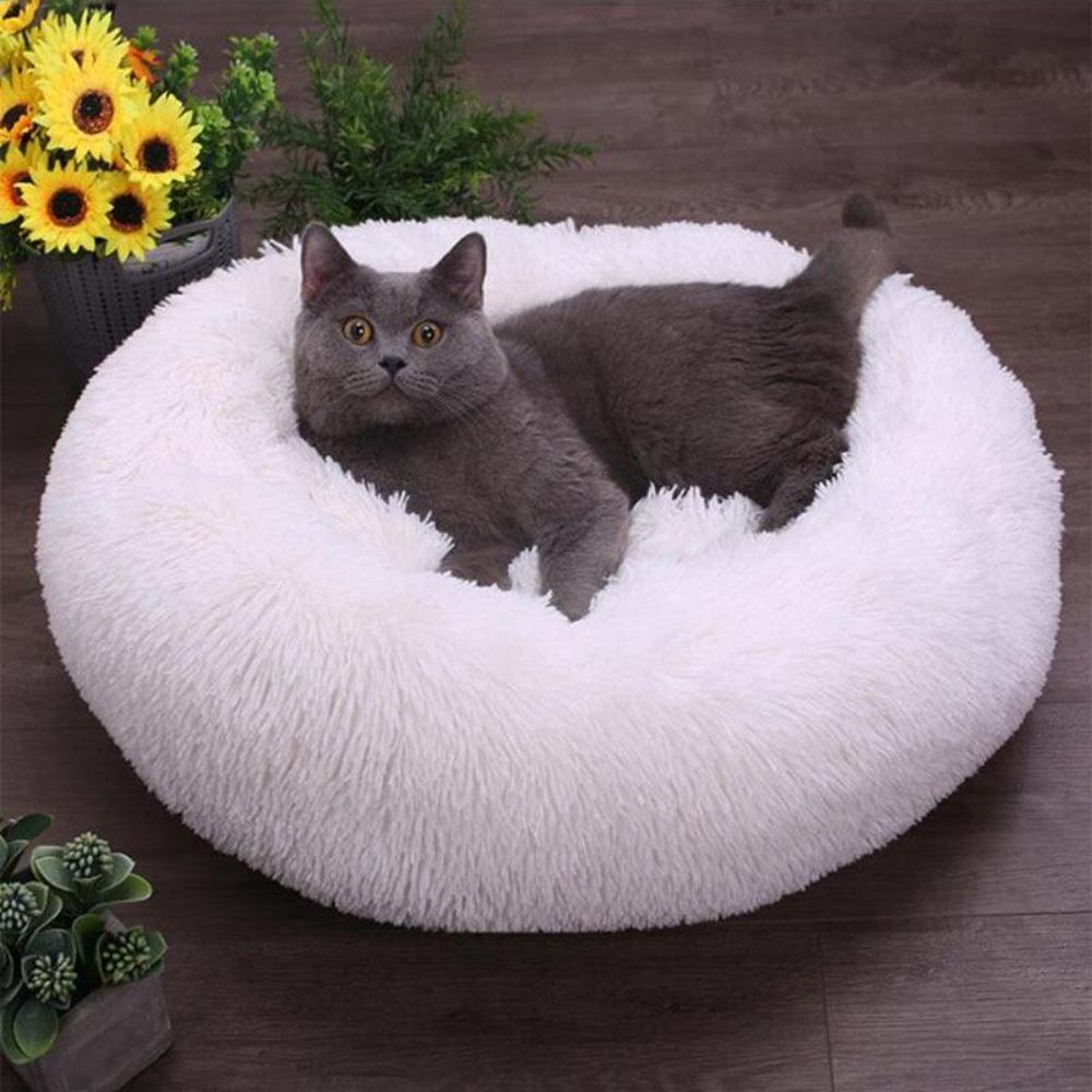 Dog Bed Plush Cat Mat Round Cushion (20 Colors) 8 Sizes