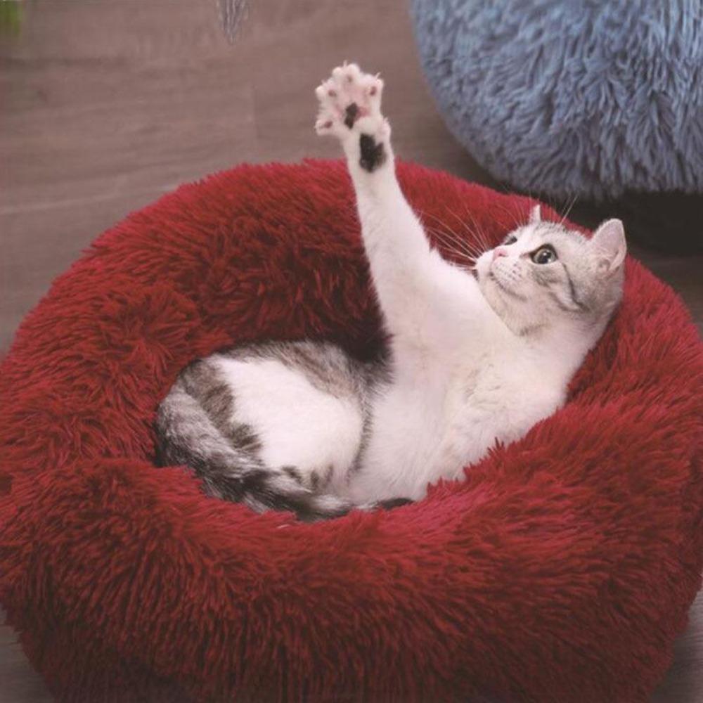 Dog Bed Plush Cat Mat Round Cushion (20 Colors) 8 Sizes