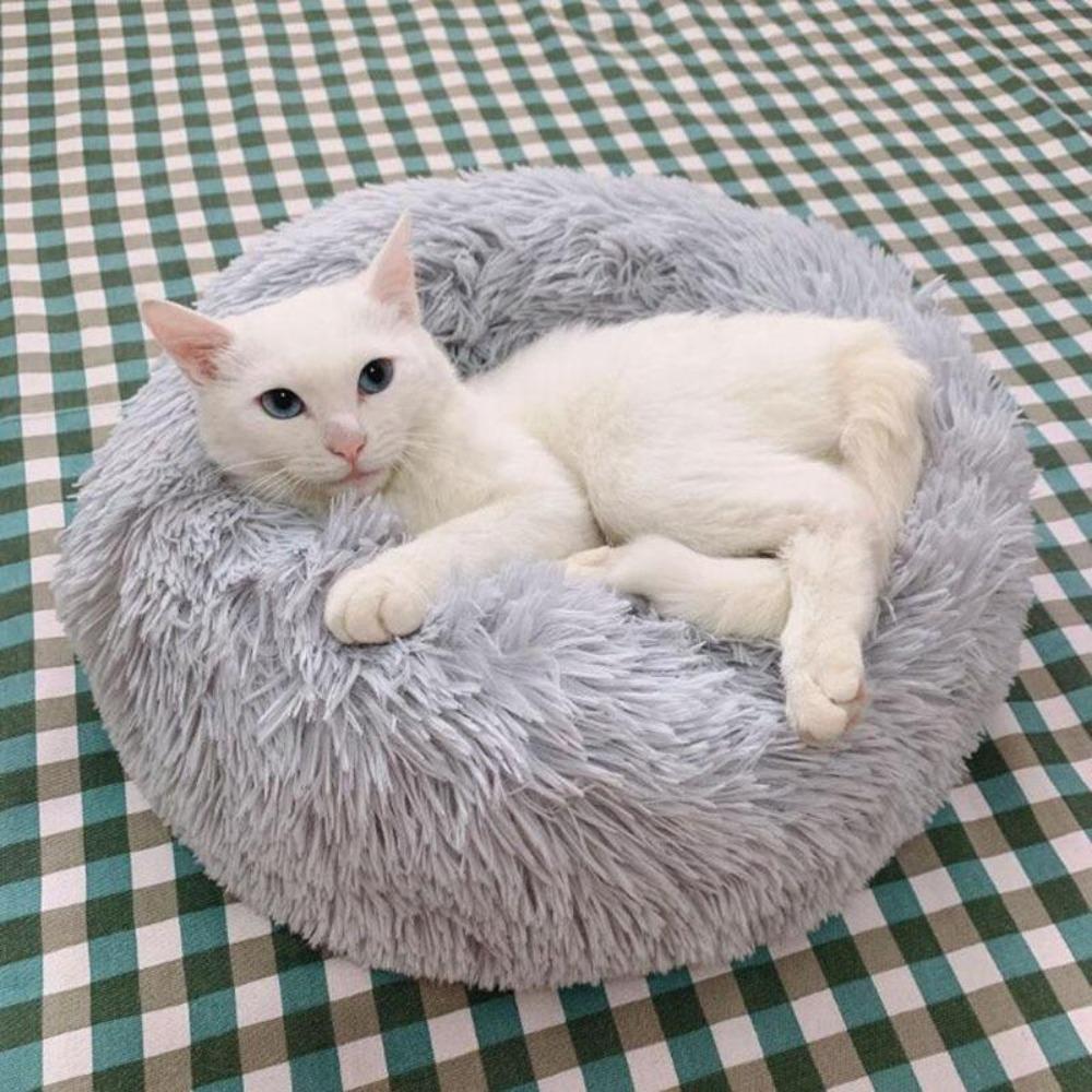 Dog Bed Plush Cat Mat Round Cushion (20 Colors) 8 Sizes