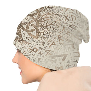 Viking Beanie Hat Tree Of With Triquetra And Futhark Skull Cap (25 Designs)