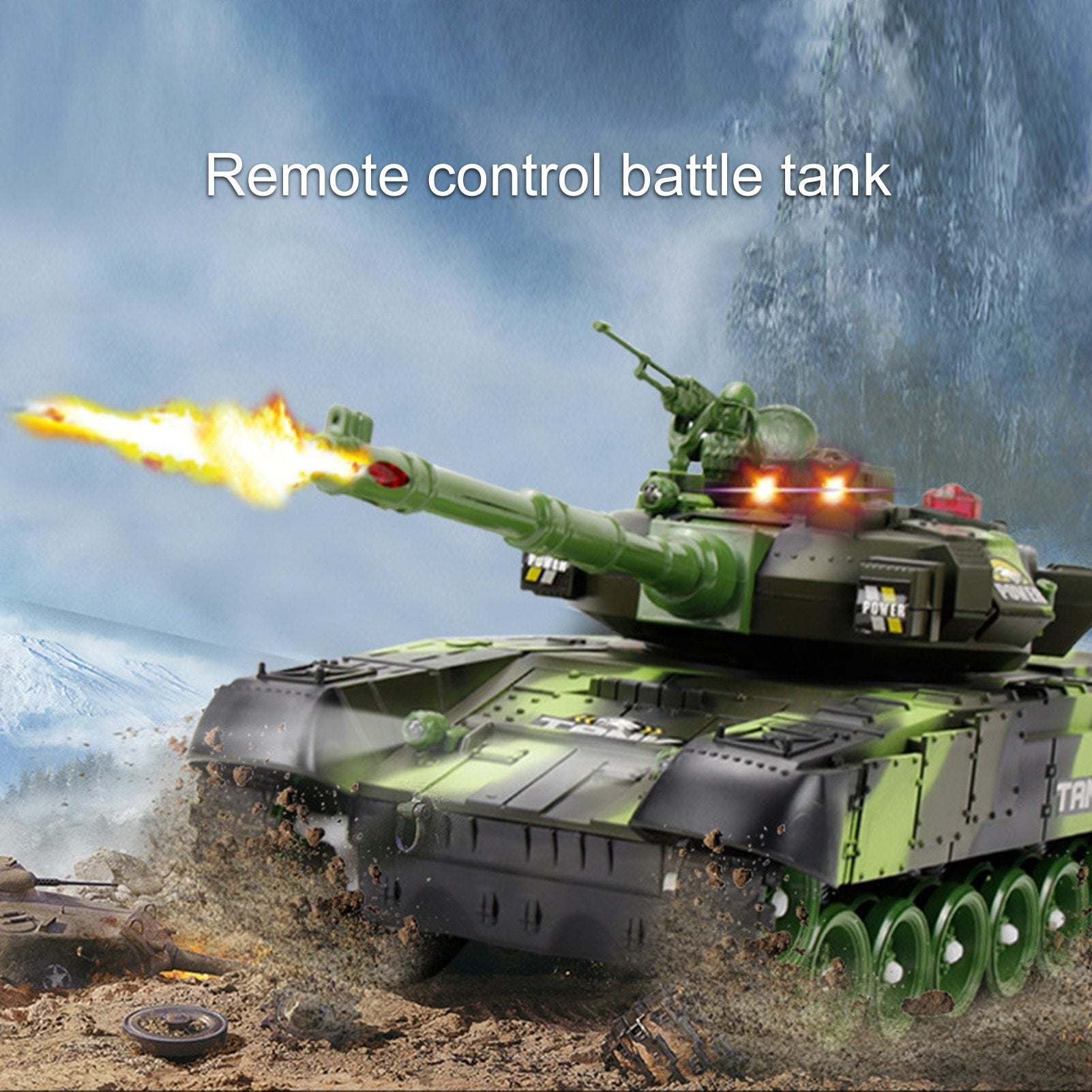 XXL Remote Control Military Tank (4 Colors) w/Re-Chargeable Battery