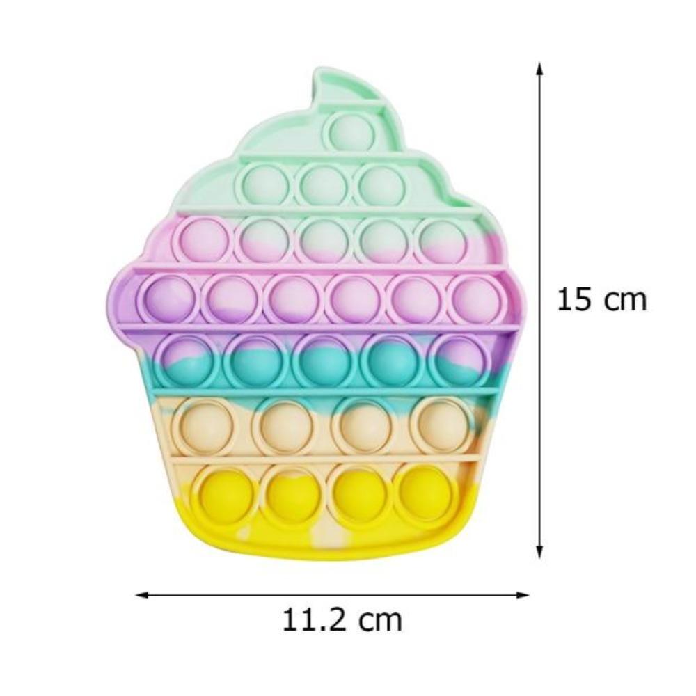 Push Bubble Pop Fidget Sensory Toy Stress Reliver (76 Designs) Large Size Rainbow Glow in the Dark+
