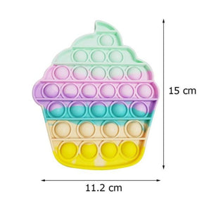 Push Bubble Pop Fidget Sensory Toy Stress Reliver (76 Designs) Large Size Rainbow Glow in the Dark+
