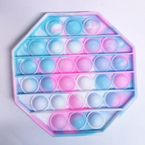 Push Bubble Pop Fidget Sensory Toy Stress Reliver (76 Designs) Large Size Rainbow Glow in the Dark+