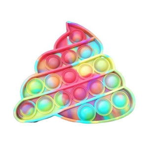 Push Bubble Pop Fidget Sensory Toy Stress Reliver (76 Designs) Large Size Rainbow Glow in the Dark+