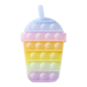 Push Bubble Pop Fidget Sensory Toy Stress Reliver (76 Designs) Large Size Rainbow Glow in the Dark+