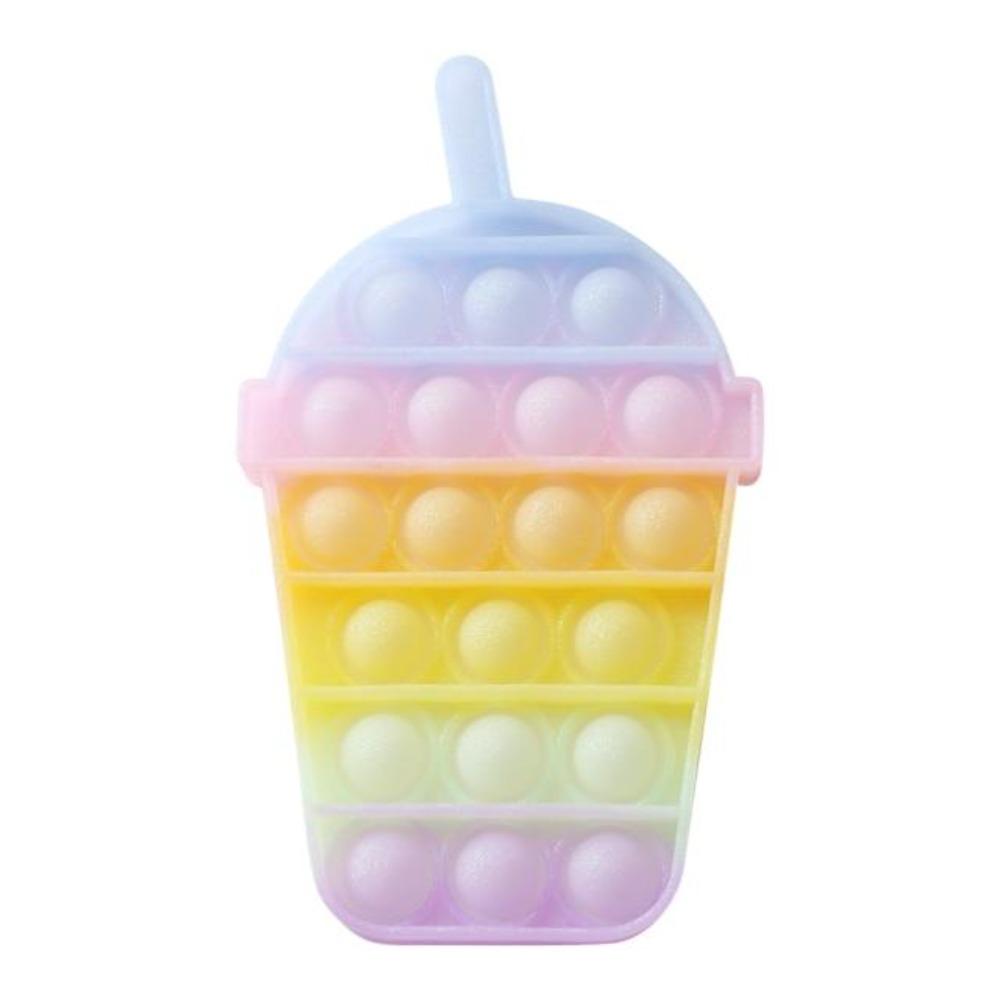 Push Bubble Pop Fidget Sensory Toy Stress Reliver (76 Designs) Large Size Rainbow Glow in the Dark+