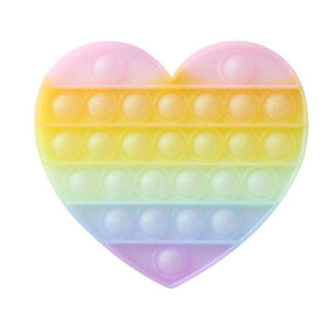 Push Bubble Pop Fidget Sensory Toy Stress Reliver (76 Designs) Large Size Rainbow Glow in the Dark+