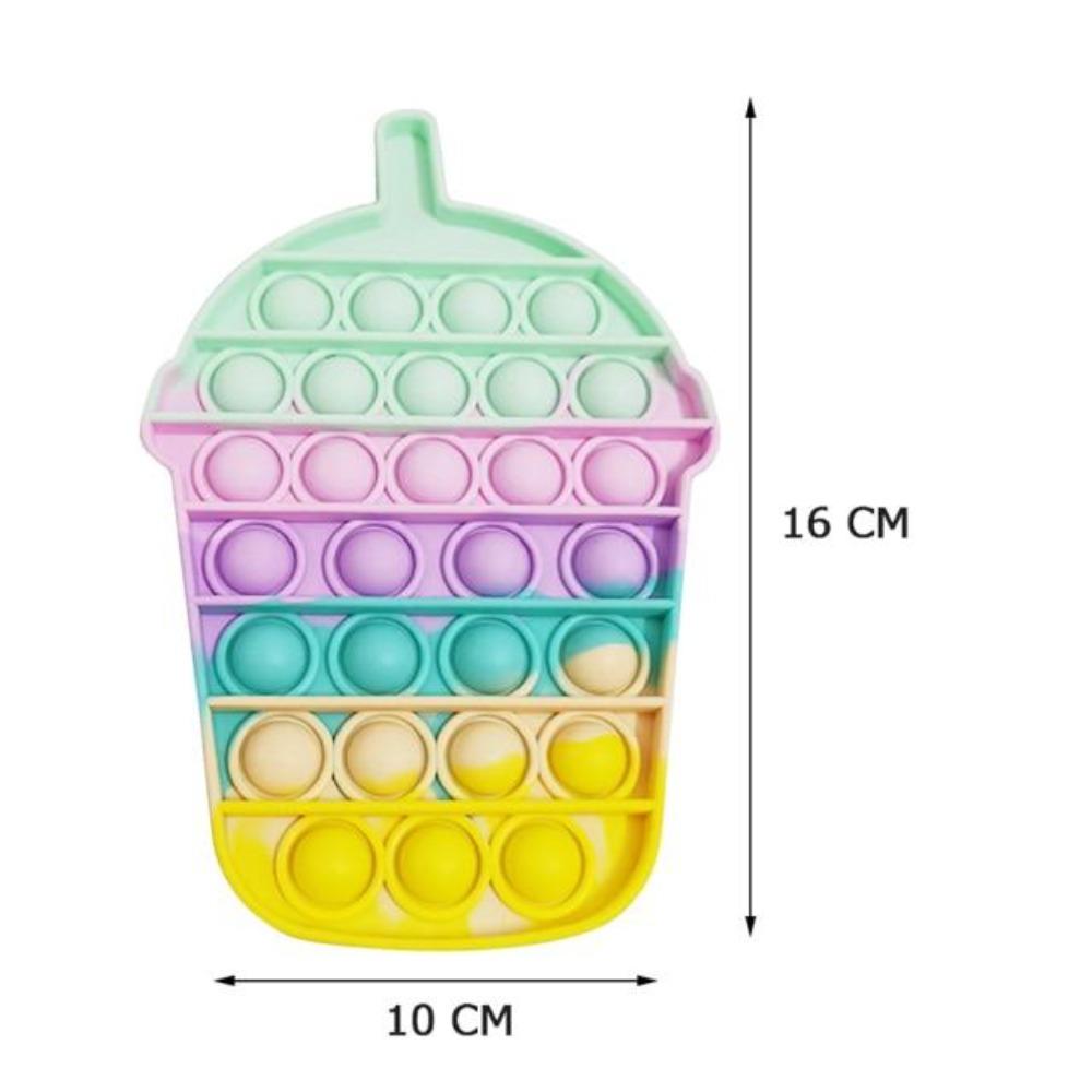 Push Bubble Pop Fidget Sensory Toy Stress Reliver (76 Designs) Large Size Rainbow Glow in the Dark+