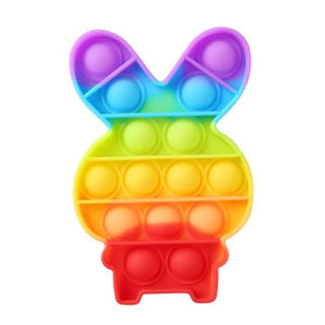 Push Bubble Pop Fidget Sensory Toy Stress Reliver (76 Designs) Large Size Rainbow Glow in the Dark+